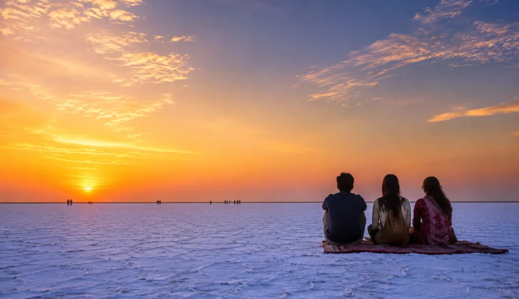 Plan your dream trip to Gujarat with a scenic White Rann of Kutch sunset view