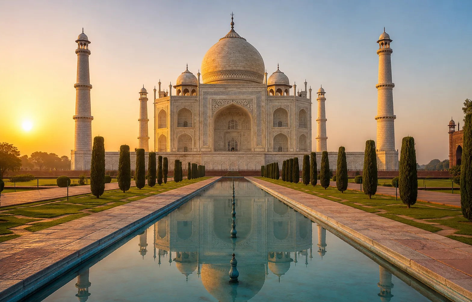 The world-famous Taj Mahal