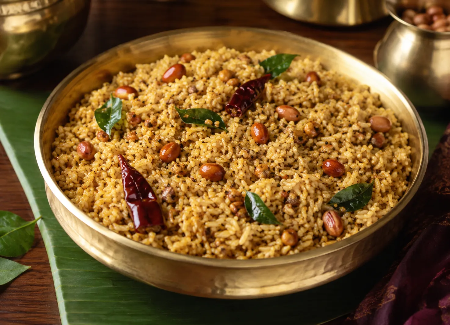 Andhra Pulihora tamarind rice