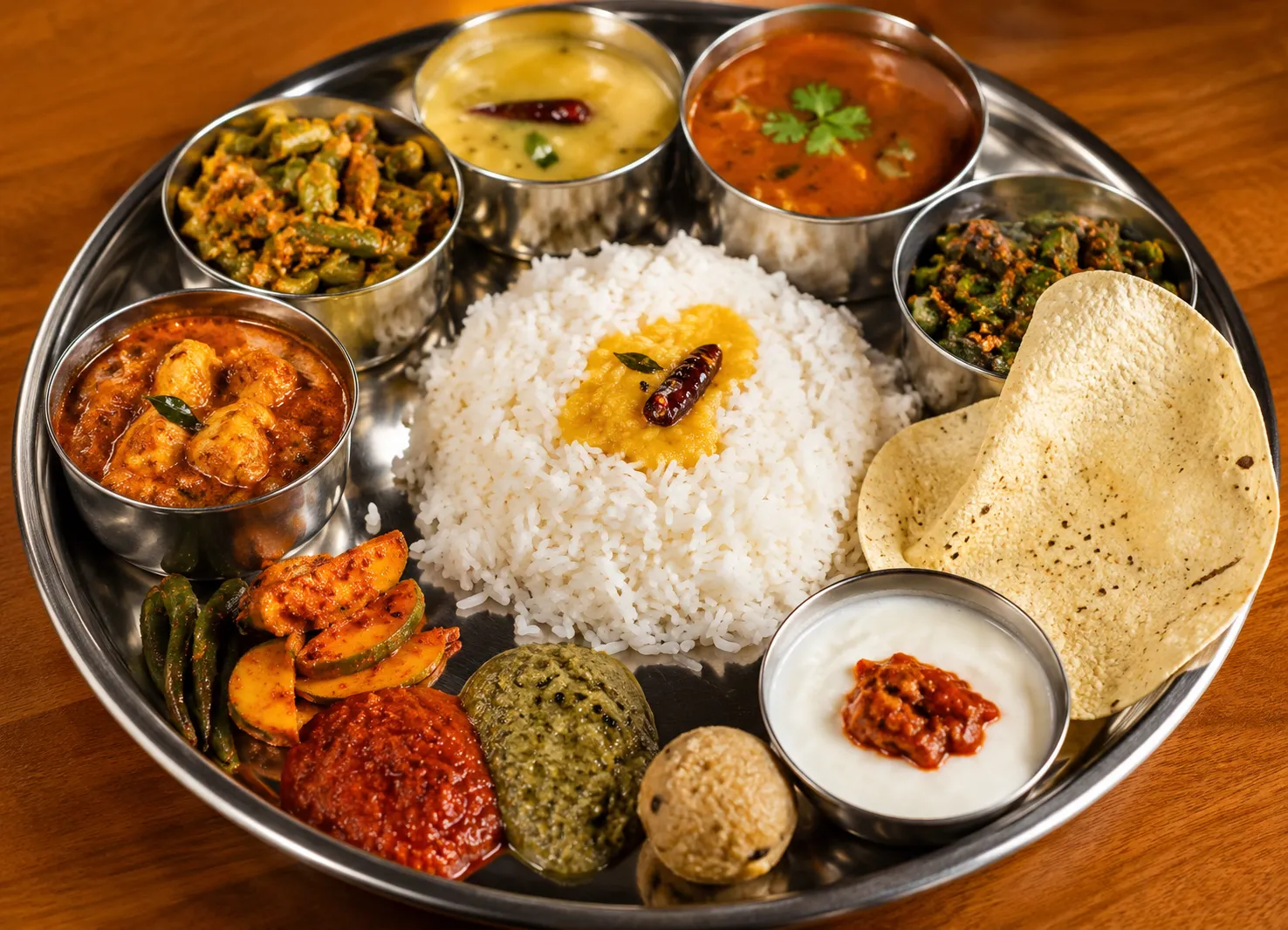 Traditional Andhra thali