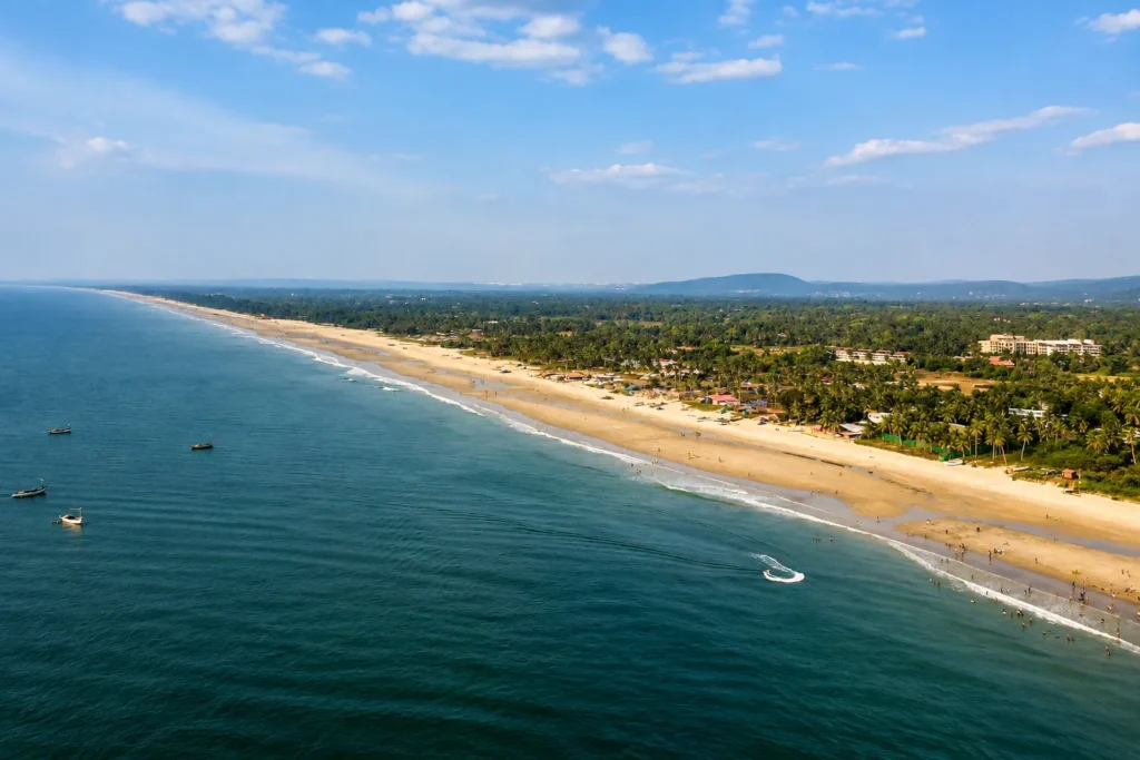 Colva Beach — a developed beach with village access