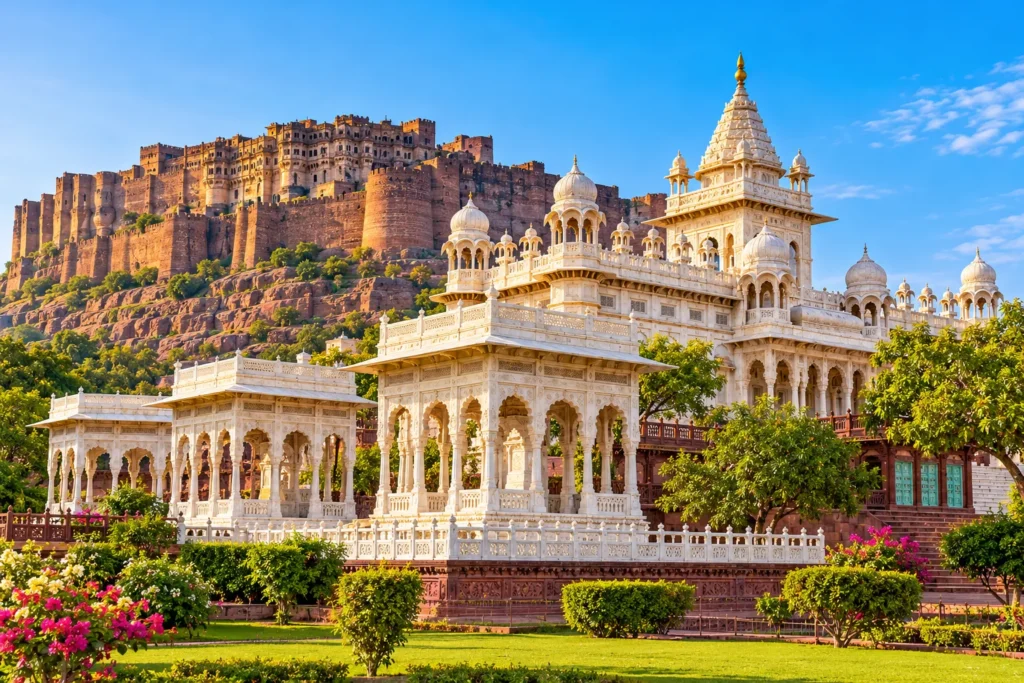Jaswant Thada marble memorial near Mehrangarh Fort Jodhpur